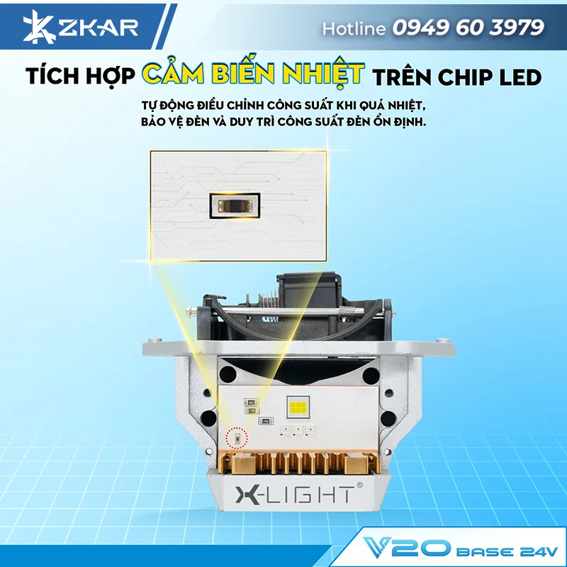 Bi LED X-Light V20 base 24V cực hiện đại