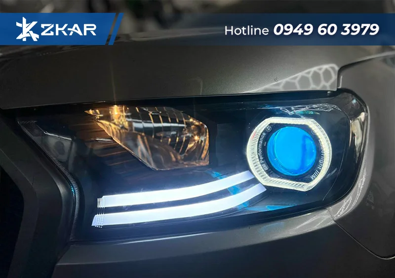 Các bước lắp đặt bi LED cho xe Ford Ranger