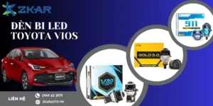 Lắp đèn bi led chính hãng cho Toyota Vios