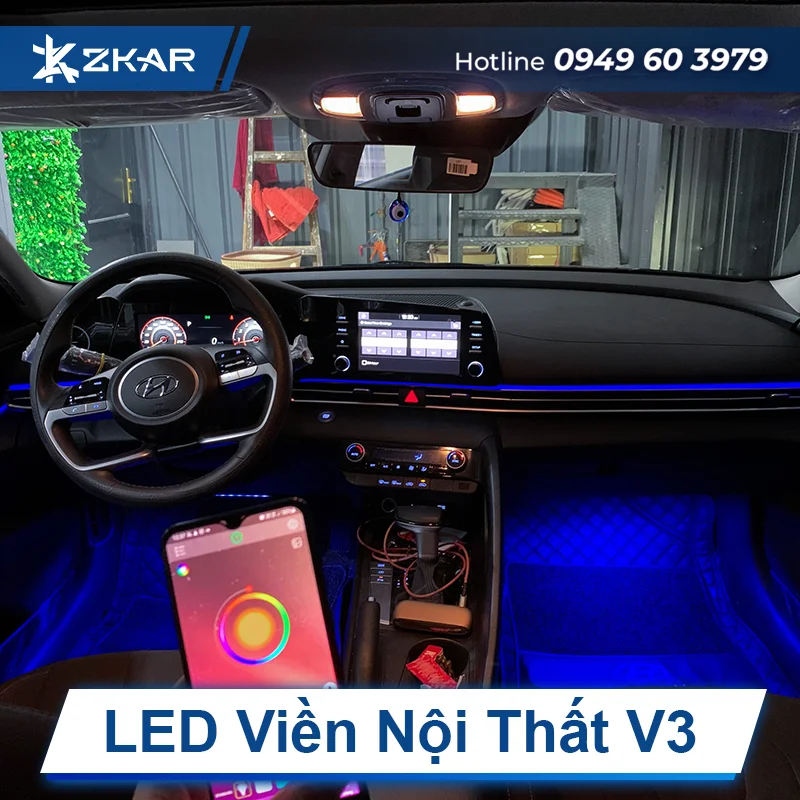 LED viền nội thất V3 cho ô tô
