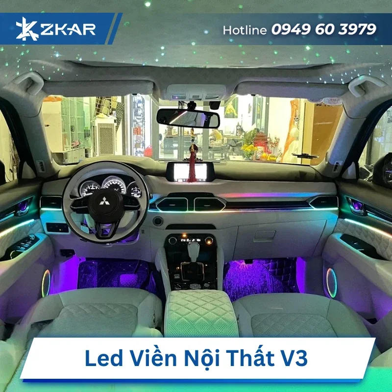 LED viền nội thất V3 cho ô tô