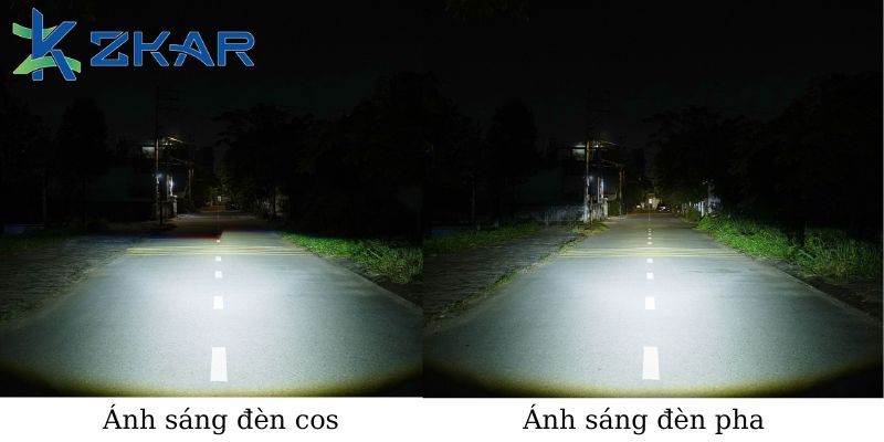 Ánh sáng thực tế sau khi lắp bi đèn LED