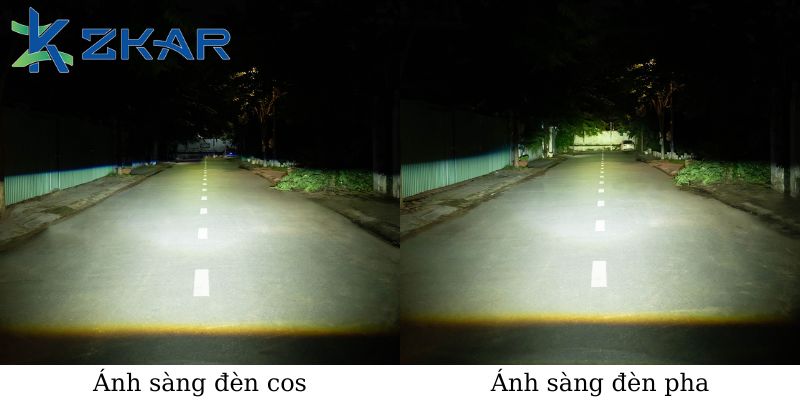 Ánh sáng sau khi lắp đèn