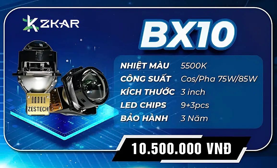 Chi Phí Đèn Bi BX10 Zestech