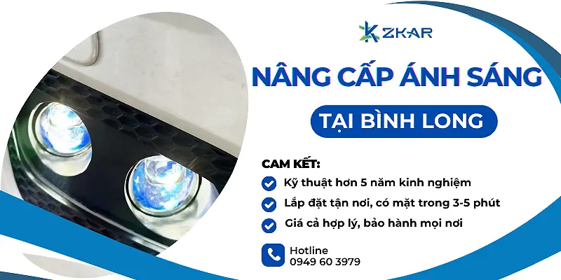 Nâng Cấp Ánh Sáng Xe Hơi Tại Bình Long