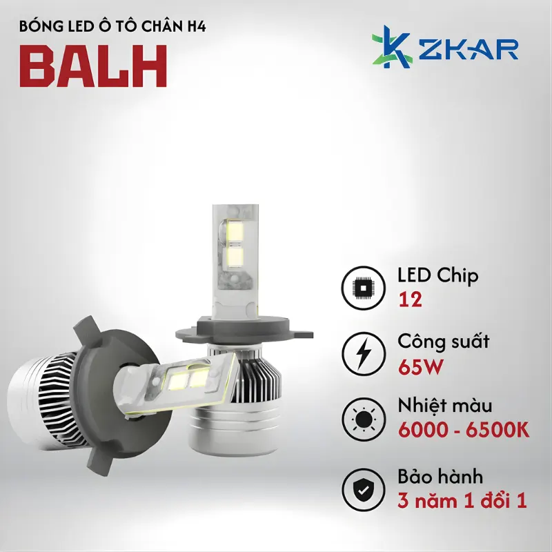 Độ Bóng Đèn LED BALH Chân H4 BULBTEK