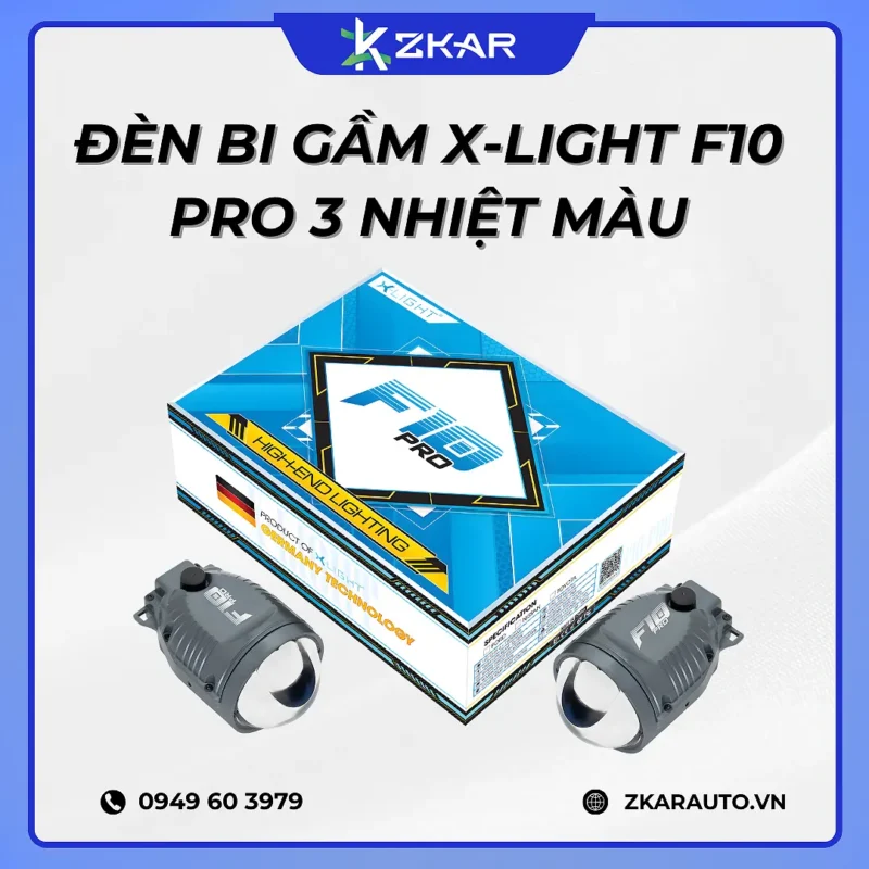 Độ Đèn Bi Gầm X-Light F10 Pro 3 Nhiệt Màu